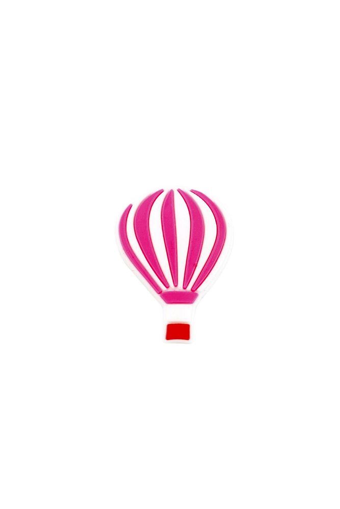Pembe Uçan Balon Tasarım Silikon Crcs Terlik Süsü-o1