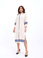 5758 ELBİSE-KREM-SAX
