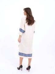 5758 ELBİSE-KREM-SAX