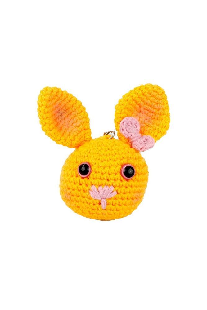 Sarı Tavşan Tasarım El Yapımı Amigurumi Anahtarlık