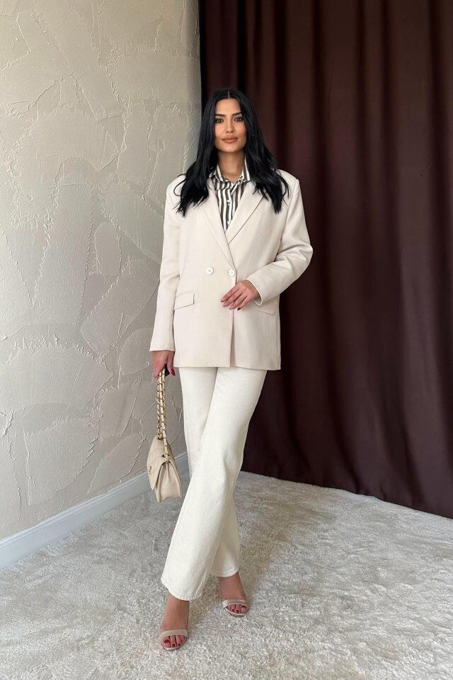 Bej Blazer Ceket