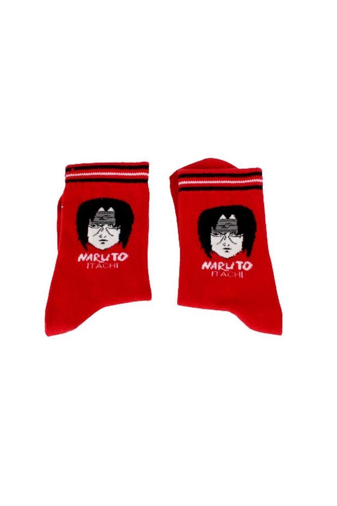 Kırmızı Anime Karakter Tasarım Unisex Soket Çorap 36-42