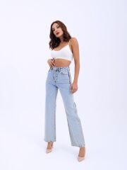 5171 DENİM BUTTONED WIDE KEG-AÇIK MAVİ