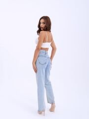 5171 DENİM BUTTONED WIDE KEG-AÇIK MAVİ