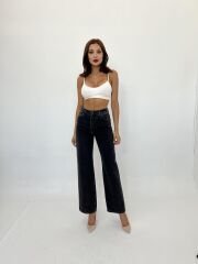 5171 DENİM BUTTONED WIDE KEG-FÜME