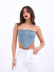 6222 KOT CROP-MAVİ