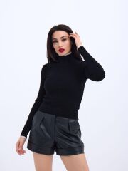 42251 TRİKO BALIKÇI FİTİLLİ KAZAK-SİYAH-EKRU