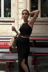 Elena Yırtmaç Detay Crop Takım 9834