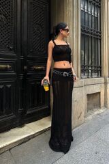 Kayla Dantel Desenli Crop Takım 9840