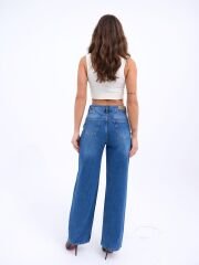 6491 DENİM WIDE LEG-MAVİ