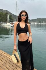Luna Boyundan Bağlamalı Crop Takım 9868
