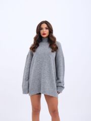 43061 TRİKO YARIM BALIKÇI KAZAK-GRİ
