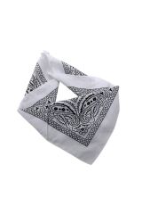 BEYAZ RENK ETNİK DAMLA TASARIM %100PAMUK BANDANA