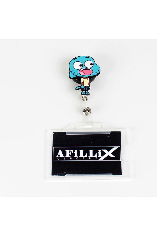 Gumball Tasarım Ahşap Yoyo Yaka Kartı Aksesuarı Şeffaf Kart Koruyucu Hediyeli