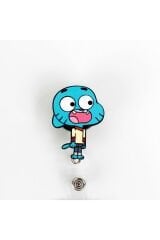 Gumball Tasarım Ahşap Yoyo Yaka Kartı Aksesuarı Şeffaf Kart Koruyucu Hediyeli