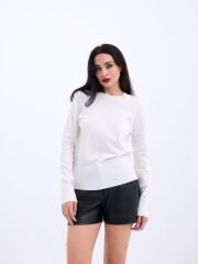 4217 TRİKO BASİC KAZAK-EKRU