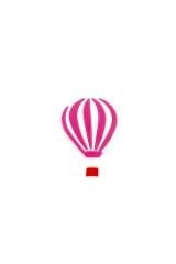 Pembe Uçan Balon Tasarım Silikon Crcs Terlik Süsü-o1