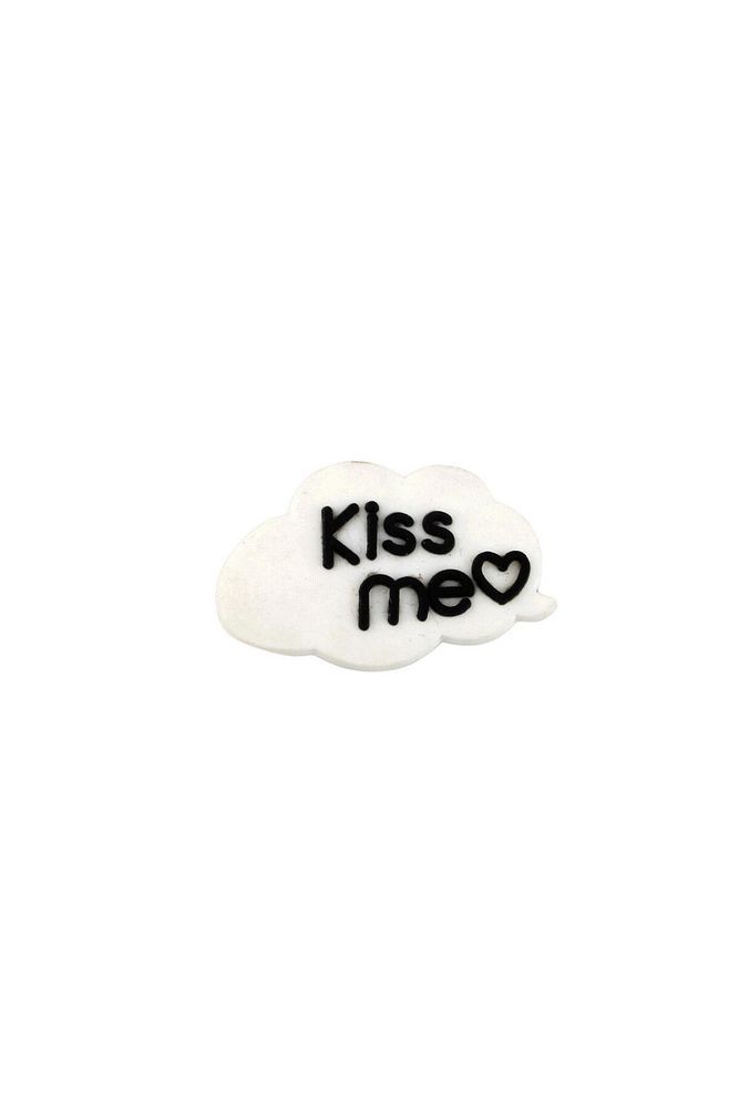 Kiss Me Tasarım Silikon Crocs Terlik Süsü-e1