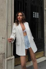 Dreamy Çizgili Blazer Ceket 6091-24