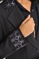 Leomie Nakışlı Blazer Ceket 6106