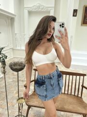 6458 DENİM LOW WAIST SKIRT-MAVİ