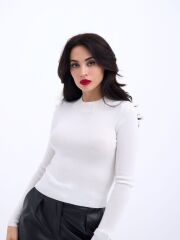 42201 TRİKO BASİC KAZAK-EKRU