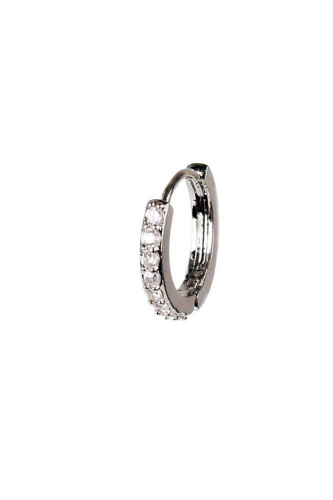 Zirkon Taş Cerrahi Çelik Kıkırdak Piercing - 9 Mm Çap