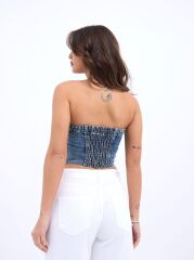 6285 KOT BLUZ-MAVİ
