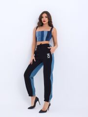 6890 KOT CROP-MAVİ