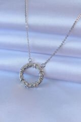 316L Çelik Gold Renk Zirkon Taşlı Xoxo Kadın Kolye