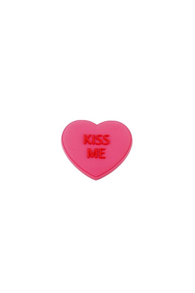 Kiss Me Kalp Tasarım Silikon Crcs Terlik Süsü-u1