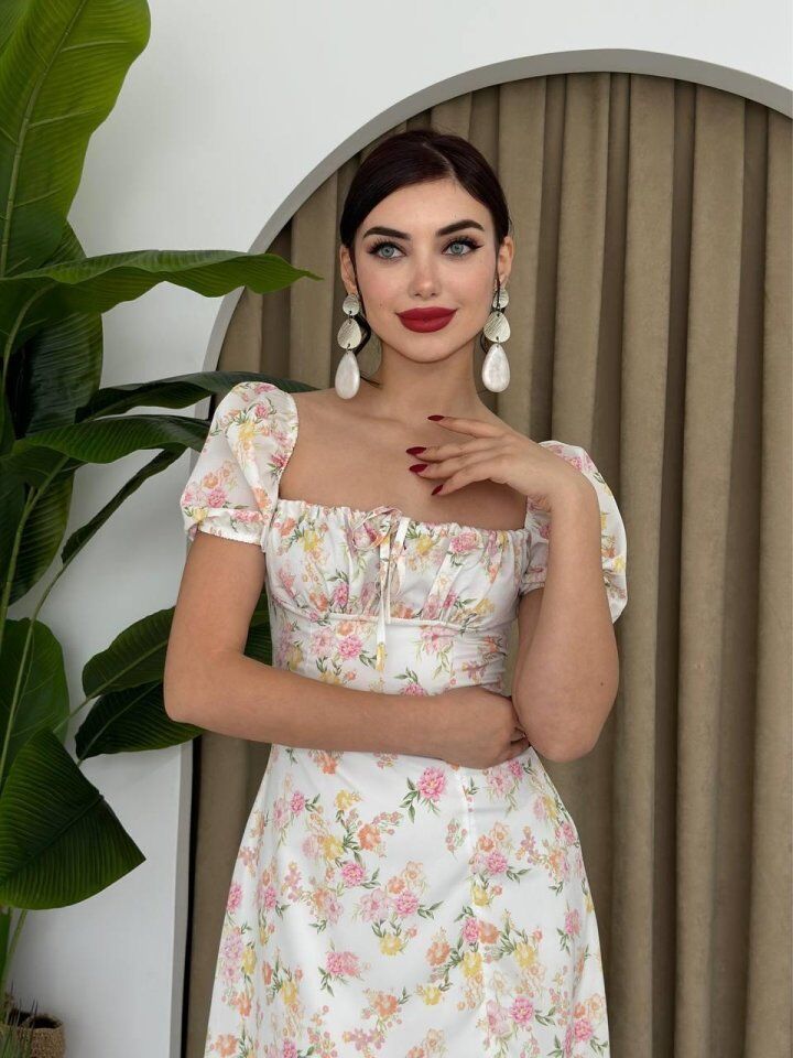 Zeze Balon Kol Elbise