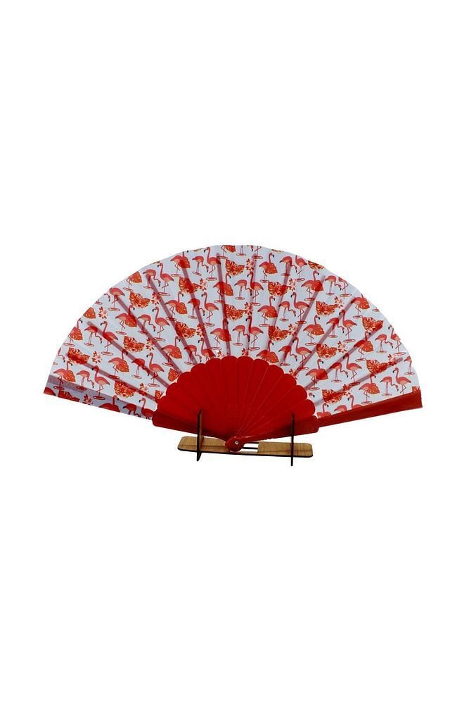 KIRMIZI FİLAMİNGO TASARIM YELPAZE